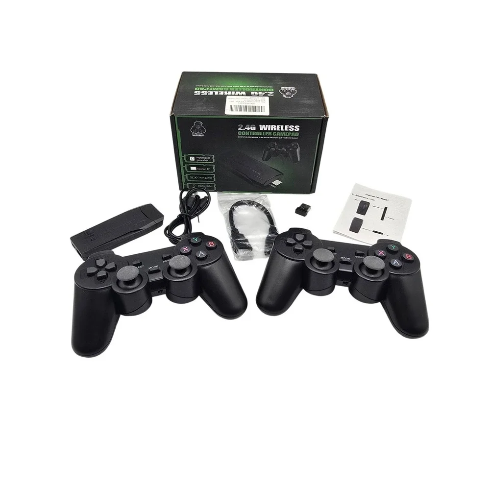 4K Game Stick Lite HDMI Console 2 Wireless Controllers 10K Games Plug Play